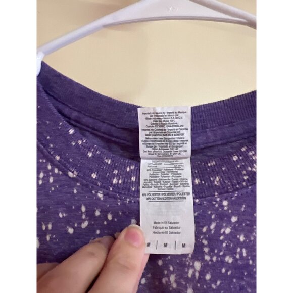 Gliden M Crew Neck Graphic Tee purple, we run this town cowboy tshirt Tee - Picture 4 of 5